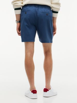 Мужские шорты Tommy Hilfiger Cotton-Linen Blend 7" Pull-On, цвет: Морской — фото 4