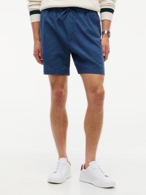 Мужские шорты Tommy Hilfiger Cotton-Linen Blend 7" Pull-On, цвет: Морской — фото 1