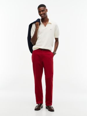 Мужские рубашки Tommy Hilfiger Mini Cable Knit Sweater Polo, цвет: Насыщенный кремовый — фото 2