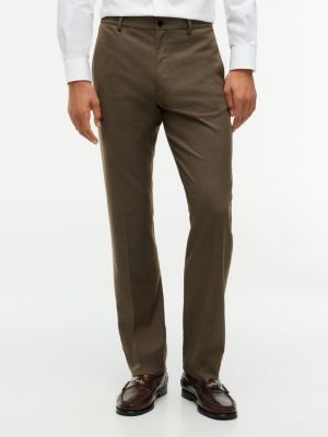 Regular Fit Twill Pant, Brown