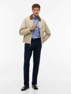 Regular Fit Brushed Dress Pant — Navy Blue 2