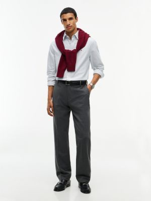 Мужские брюки Tommy Hilfiger Regular Fit Brushed Dress Pant, цвет: Угольный серый — фото 2