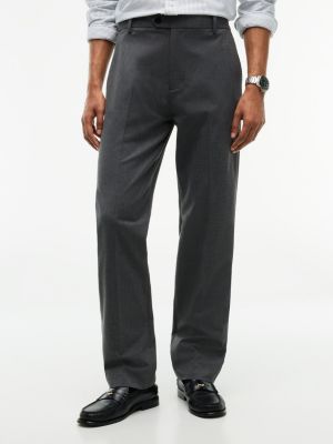 Мужские брюки Tommy Hilfiger Regular Fit Brushed Dress Pant, цвет: Угольный серый — фото 1