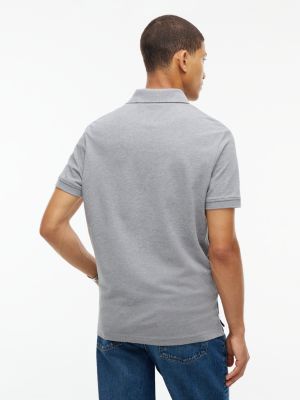 Мужское поло Tommy Hilfiger Regular Fit Colorblock Polo, цвет: Серый меланжевый — фото 4