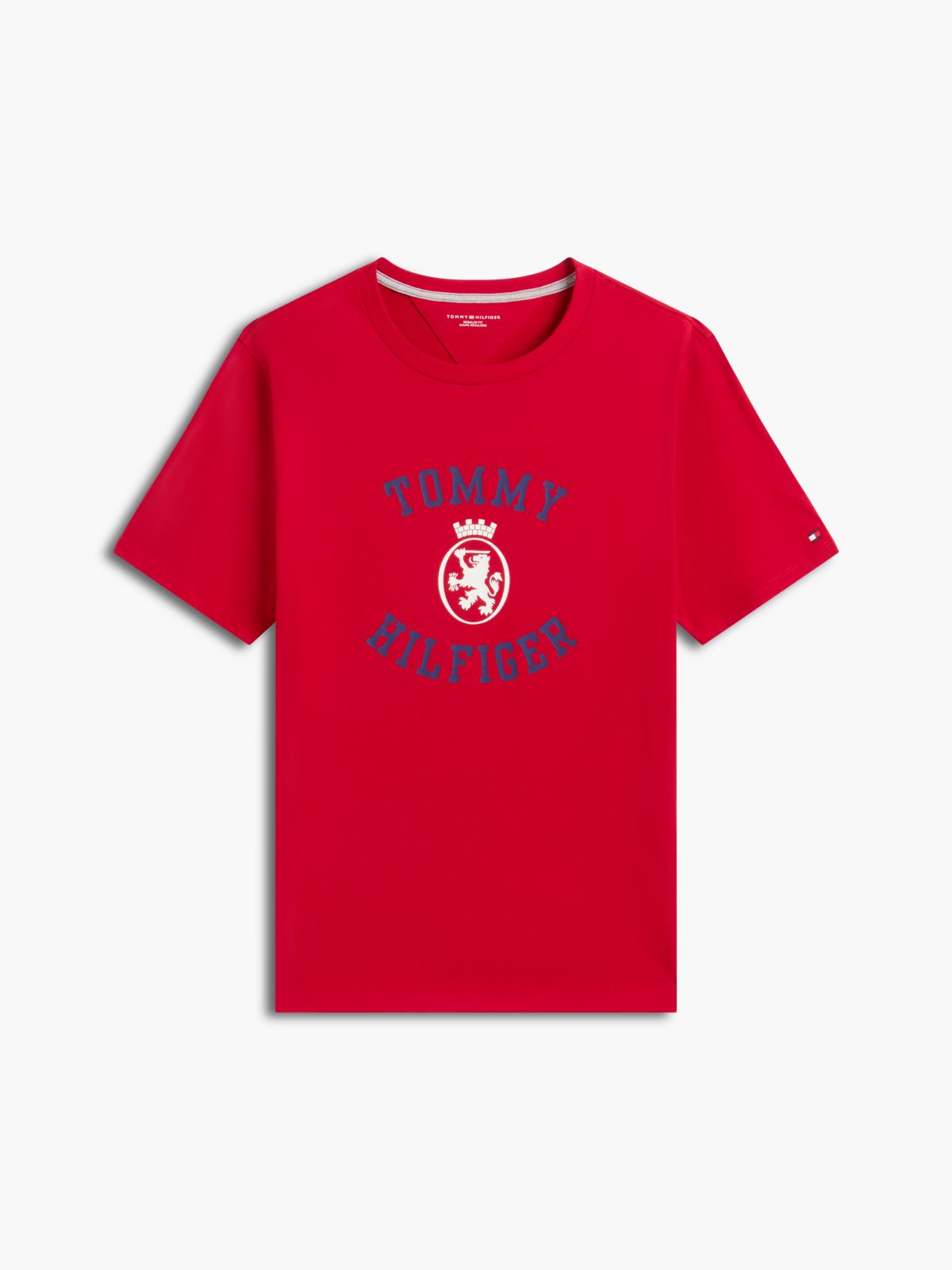 Tommy Crest Logo T-Shirt — Red