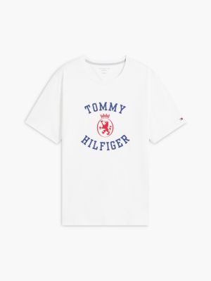 Мужская футболка Tommy Hilfiger Tommy Crest Logo, цвет: Экрю — фото 5