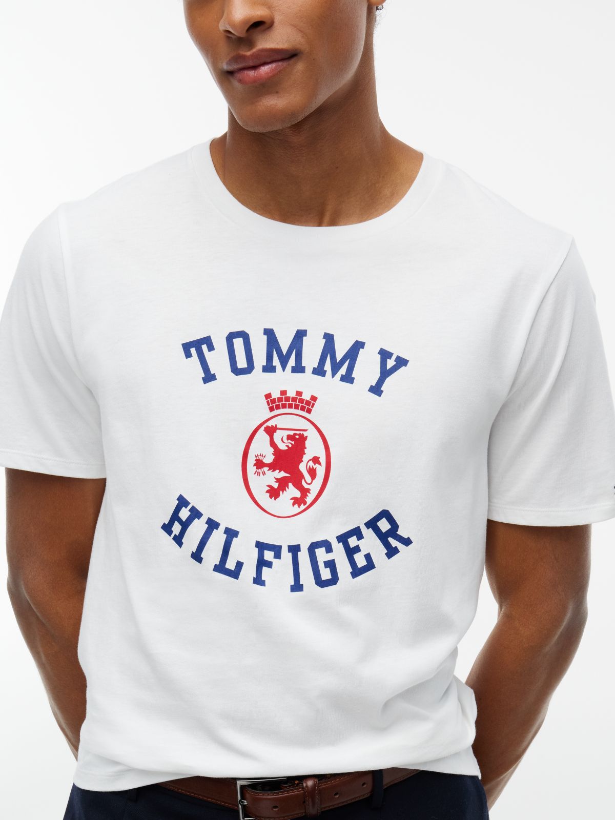 Tommy Crest Logo T-Shirt — Ecru