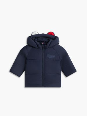 Babies' Little Bear Cub Puffer Jacket, Navy Blue