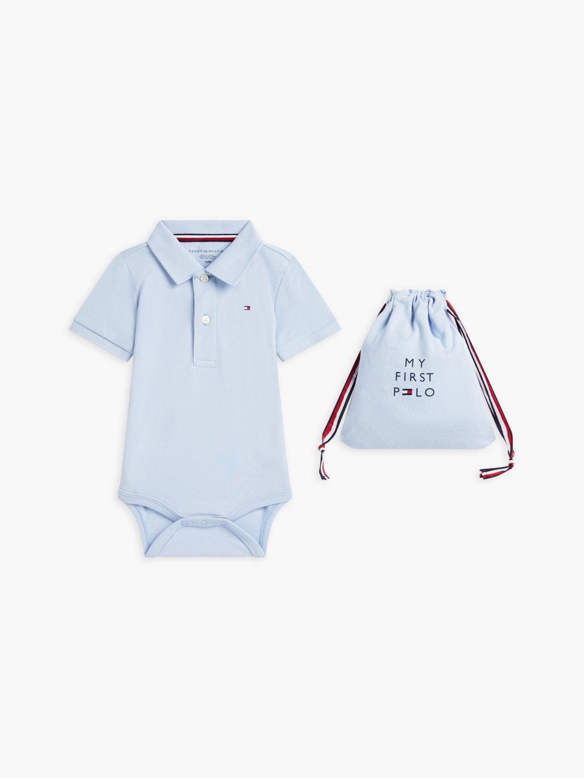 Babies' Polo Onesie and Gift Bag — Navy Blue