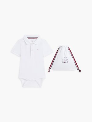 Babies' Polo Onesie and Gift Bag, Optic White