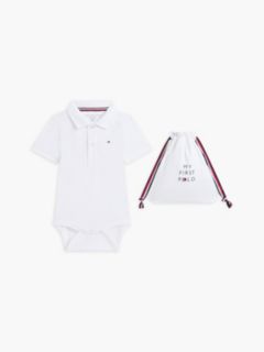 Babies' Polo Onesie and Gift Bag — Optic White 1