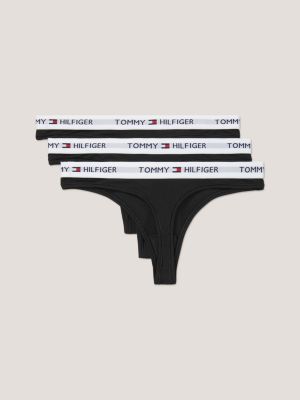 Logo Thong 3-Pack, Black / Black / Black