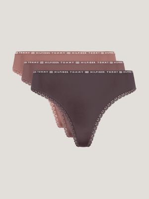 Logo Lace Thong 3-Pack