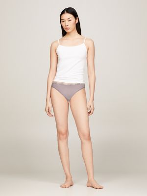 Logo Lace Bikini Panty 3-Pack, Ivory / Balanced Beige / Pale Pink