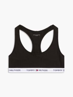 Tommy Logo Unlined Bralette — Black 6