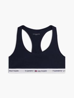Tommy Logo Unlined Bralette — Navy 6