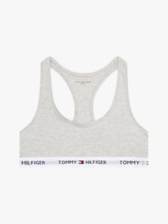 Tommy Logo Unlined Bralette — Light Grey Heather 5