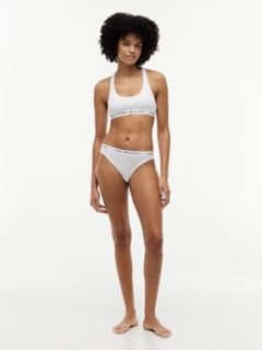 Tommy Logo Unlined Bralette — White 2