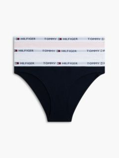 Tommy Logo Bikini Brief 3-Pack — White / Navy / Light Pink 1