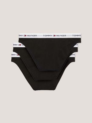 Tommy Hilfiger Women's 3 Pack Cotton Logo Bikini Underwear, Multipack,  Black, Small : : Clothing, Shoes & Accessories