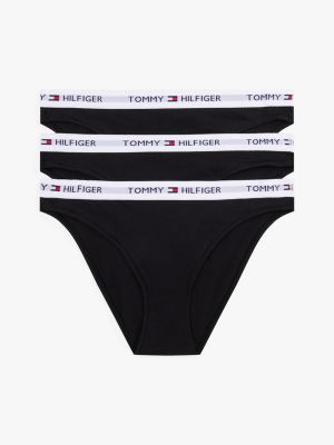Tommy Logo Bikini Panty 3-Pack, Black
