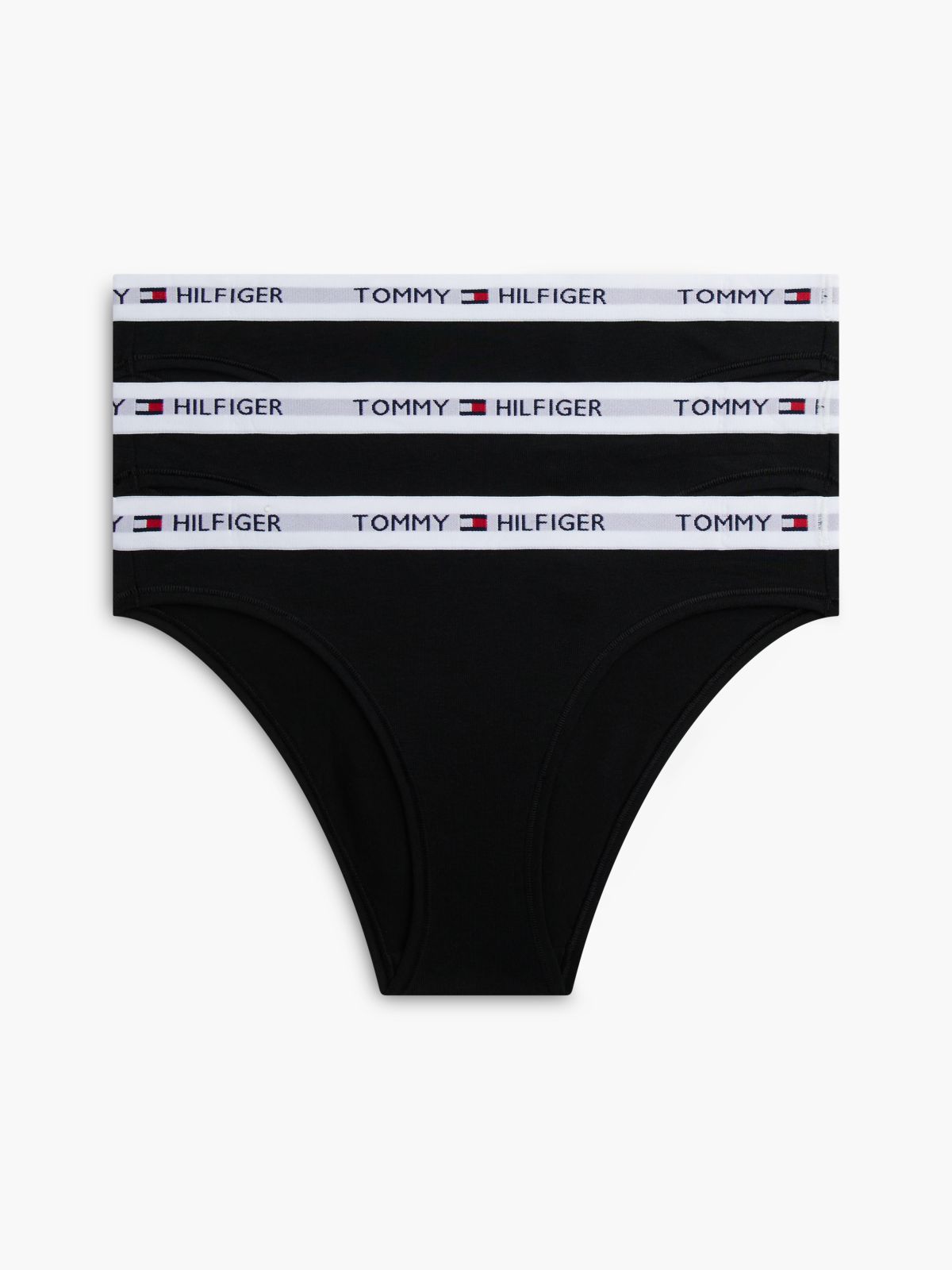 Tommy Logo Bikini Brief 3-Pack — Black