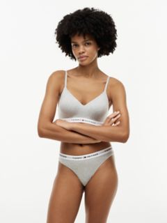 Tommy Logo Thong 3-Pack — Grey / Black / Heathered Oat 2
