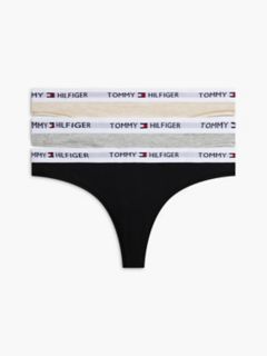 Tommy Logo Thong 3-Pack — Grey / Black / Heathered Oat 1
