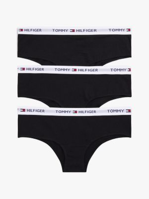 Tommy Logo Bikini Shorty 3-Pack, Black / Black / Black