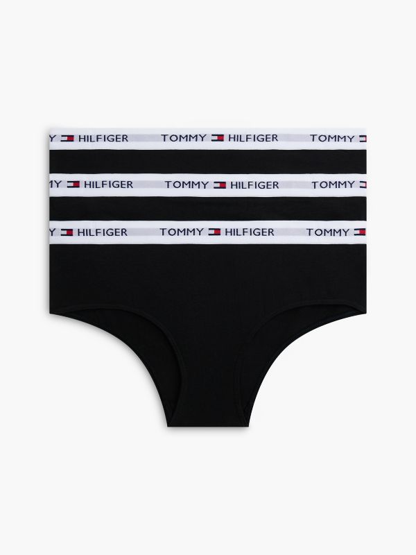 Tommy Logo Bikini Shorty 3-Pack — Black