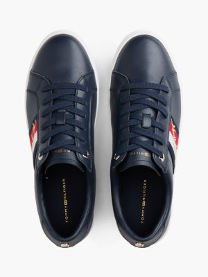 Женские кроссовки Tommy Hilfiger Script Logo Stripe, цвет: Пустынный небесно-голубой — фото 3