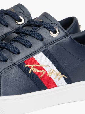 Женские кроссовки Tommy Hilfiger Script Logo Stripe, цвет: Пустынный небесно-голубой — фото 6