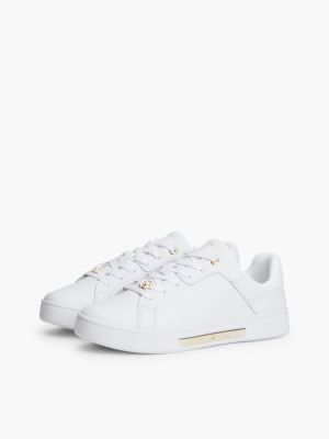 Женские кроссовки Tommy Hilfiger Metallic Accent Leather, цвет: Белый — фото 2