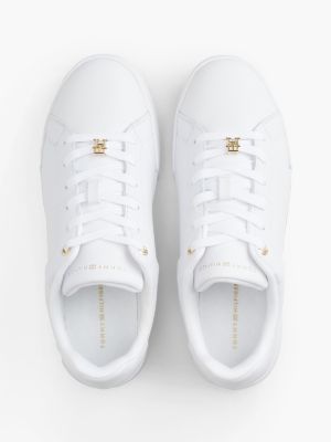 Женские кроссовки Tommy Hilfiger Metallic Accent Leather, цвет: Белый — фото 3