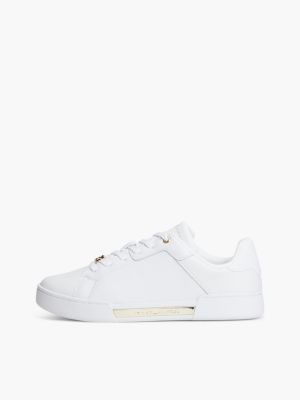 Женские кроссовки Tommy Hilfiger Metallic Accent Leather, цвет: Белый — фото 7