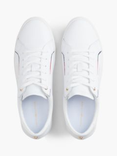 Foiled Script Logo Sneaker — White 3