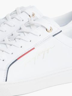 Foiled Script Logo Sneaker — White 6