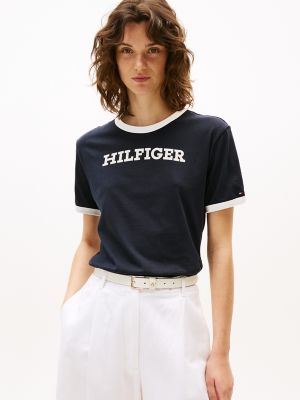 Flocked Monotype Logo T-Shirt, Navy
