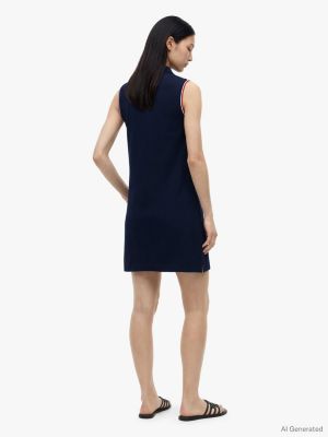 white christmas dresses Abstract Aurora Pleated Sleeveless Polo Dress main image 0