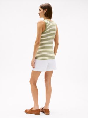 Slim Fit Stretch-Rib Stripe Tank Top | Tommy Hilfiger Canada