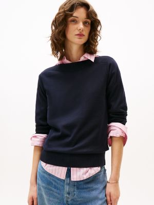 Boatneck Sweater, Navy