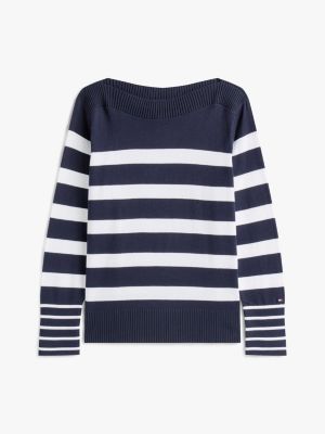 Stripe Boatneck Sweater | Tommy Hilfiger