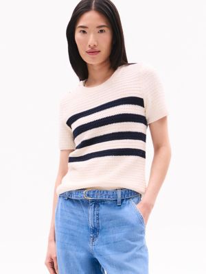 Gold Button Textured Knit Sweater, Calico Multi