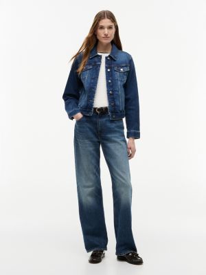Женские куртки Tommy Hilfiger Slim Fit Dark Wash Stretch-Denim Jacket — фото 2