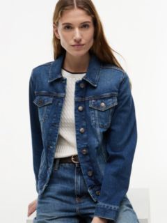 Slim Fit Dark Wash Stretch-Denim Jacket — Dark Wash 3