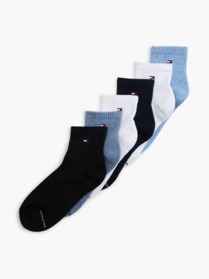 Quarter-Top Sock 6-Pack, Blue Heather/Multi