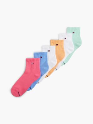 Quarter-Top Sock 6-Pack, Opal Green/Multi