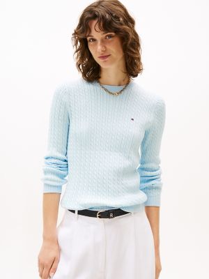Cable Knit Sweater, Keepsake Blue