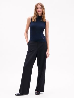 Mockneck Tank Sweater, Navy