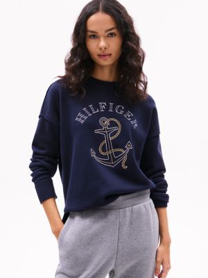 Hilfiger Anchor Logo Sweater, Navy